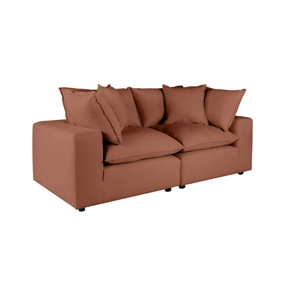 TOV Furniture Cali Rust Modular Upholstered Loveseat