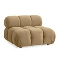 thumbnail image 1 of Calliope Cafe Au Lait Performance Velvet Modular Armless Chair, 1 of 8