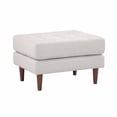 thumbnail image 1 of TOV Furniture Cave Beige Tufted Tweed Ottoman, 1 of 6