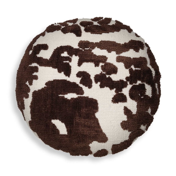 TOV Furniture Coast Chocolate Brown Tufted 20" Round Pillow