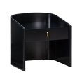 thumbnail image 1 of Collins Black Lacquer Nightstand, 1 of 7
