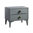 thumbnail image 1 of TOV Furniture Divine Grey Nightstand with Brass Accents, 1 of 9