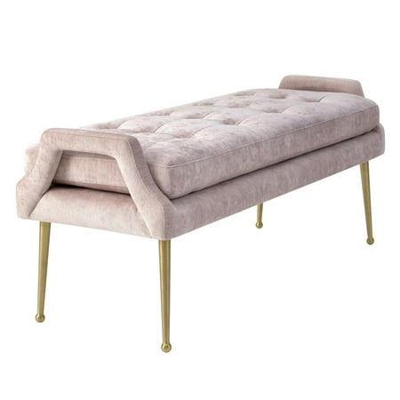Eileen Slub Velvet Blush Bench