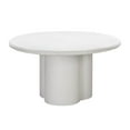 thumbnail image 1 of Elika White Faux Plaster Round Dining Table, 1 of 8