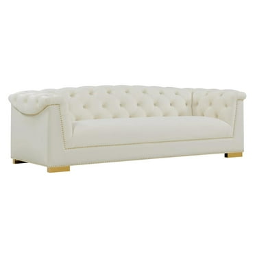 TOV Furniture Farah Cream Velvet Sofa