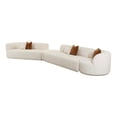 thumbnail image 1 of Fickle Cream Boucle 4-Piece Modular LAF Sectional, 1 of 6