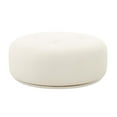 thumbnail image 1 of TOV Furniture Fickle Cream Boucle Swivel Ottoman, 1 of 4