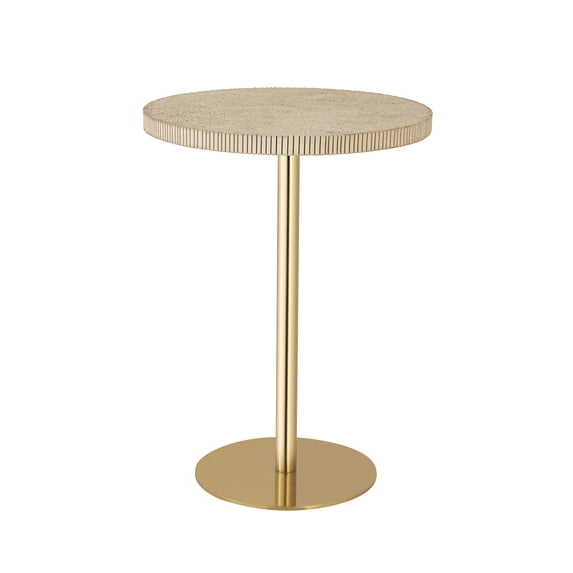TOV Furniture Fiona Marble Gold Side Table