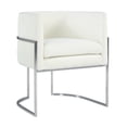 thumbnail image 1 of TOV Furniture Giselle Cream Velvet Dining Chair with Stainless Steel Frame, 1 of 6