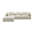 thumbnail image 1 of Hangover Cream Performance Linen 4-Piece Modular Sectional, 1 of 7