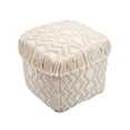thumbnail image 1 of TOV Furniture Inca Pouf Tassled Edges With Geometric Patterns, 1 of 6