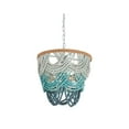 thumbnail image 1 of TOV Furniture Jade Blue Ombre 3 Bulb Beaded Chandelier, 1 of 20
