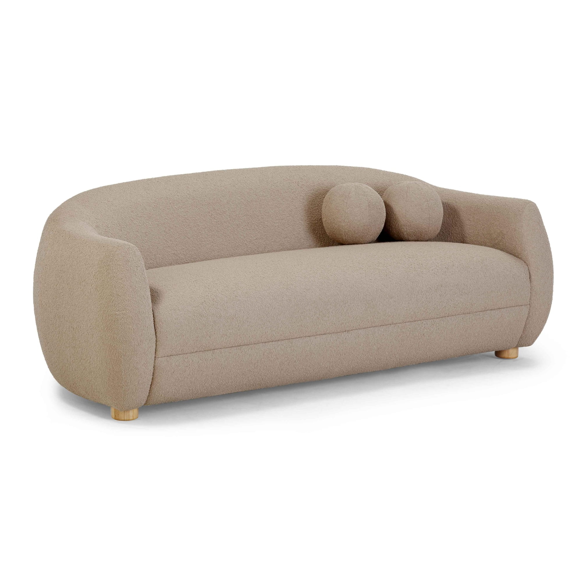 TOV Furniture Judy Light Brown Boucle Sofa