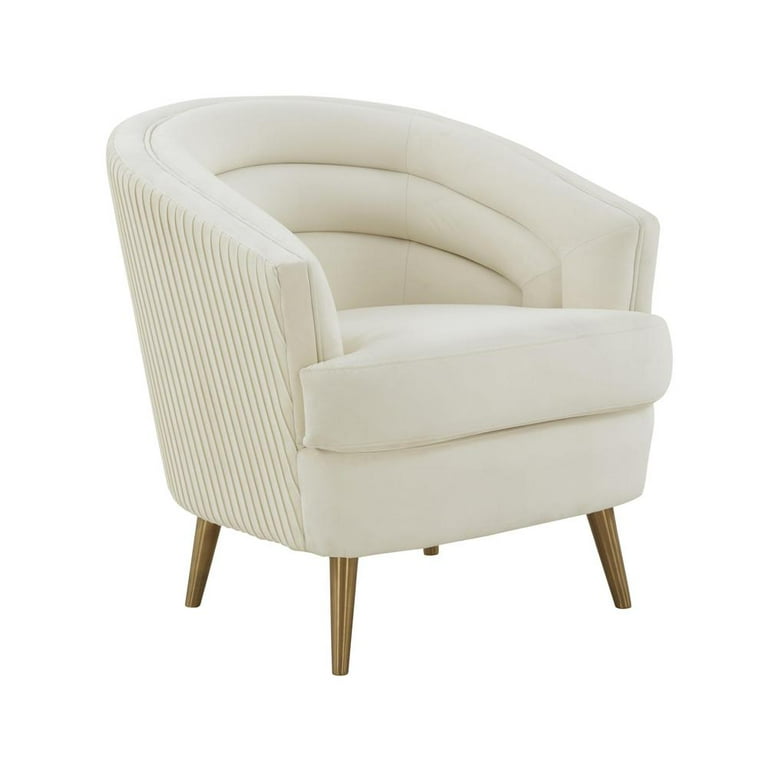TOV Furniture Jules Cream Velvet Accent Chair Walmart
