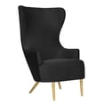thumbnail image 1 of Julia Black Velvet Wingback Chair, 1 of 7