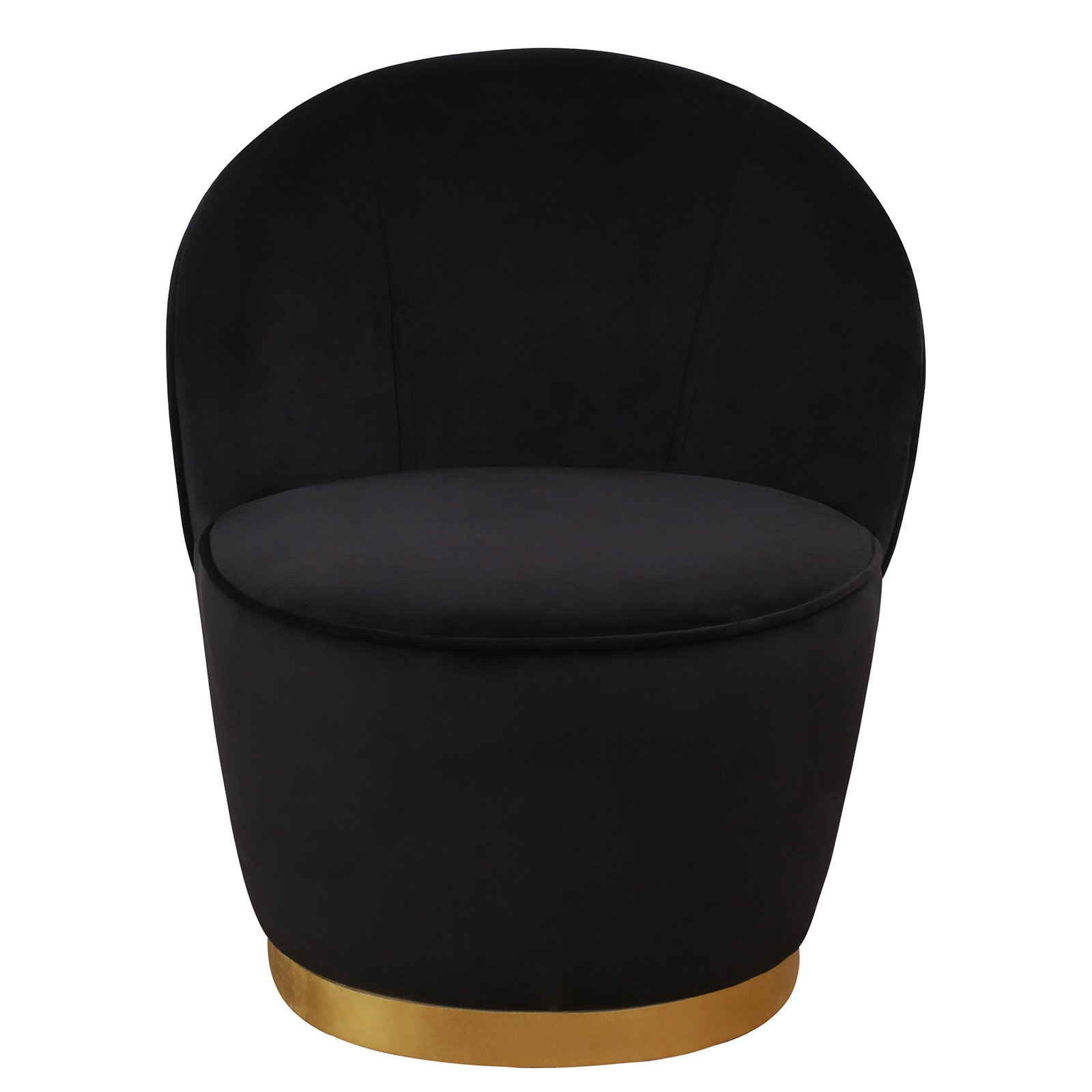 TOV Furniture Julia Velvet Black Chair with Gold Base