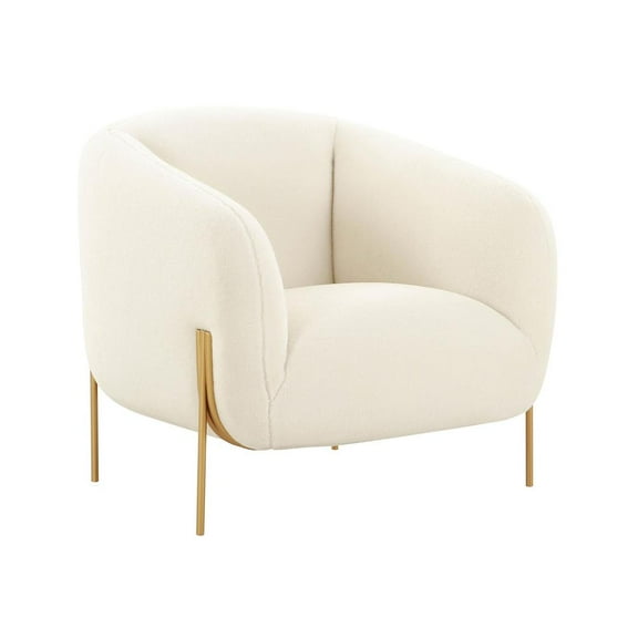 TOV Furniture Kandra Cream Shearling Accent Chair