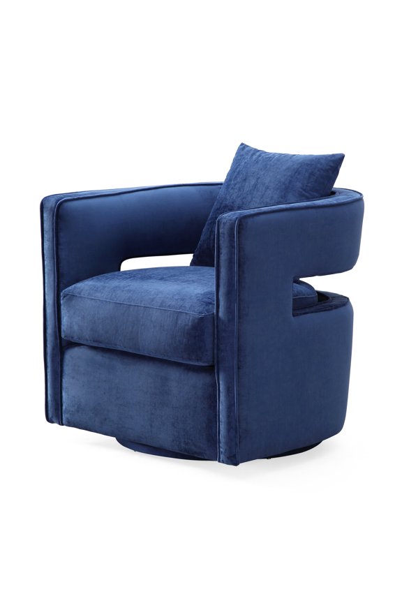 Kennedy Navy Velvet Swivel Chair