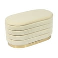 thumbnail image 1 of TOV Furniture Lillian Tufted Cream Velvet Storage Bench with Gold Base, 1 of 8