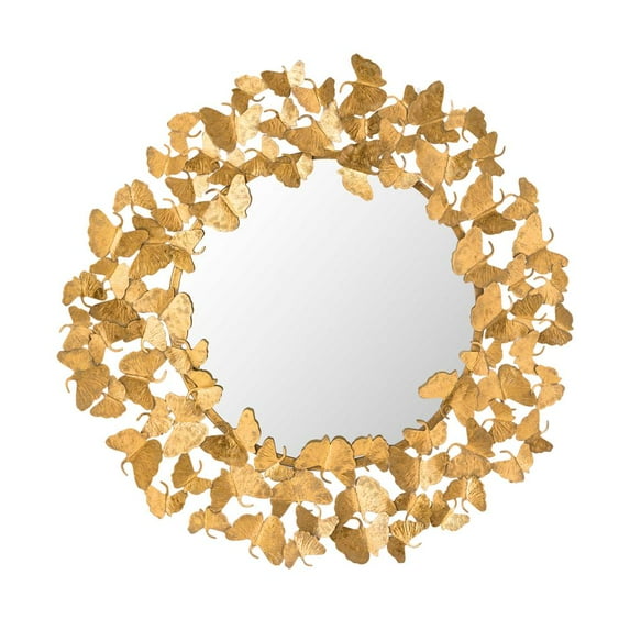 TOV Furniture Lyrical Round Gold Wall Mounted Mirror