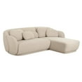 thumbnail image 1 of TOV Furniture Misty Cream Boucle Sectional - RAF, 1 of 8