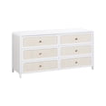 thumbnail image 1 of Patty White Rattan 6 Drawer Dresser, 1 of 4