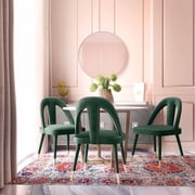 TOV Furniture Petra Forest Green Velvet Side Chair with Gold Tipped Legs