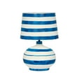 thumbnail image 1 of TOV Furniture Positano Blue Striped Papier Mache Table Lamp, 1 of 7