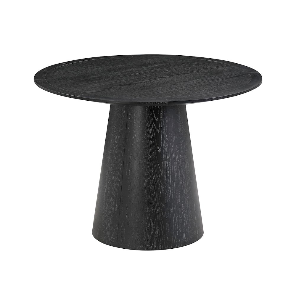 Sahara Black Oak and Marble Round Dining Table