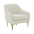 thumbnail image 1 of TOV Furniture Serena Cream Velvet Accent Chair, 1 of 6