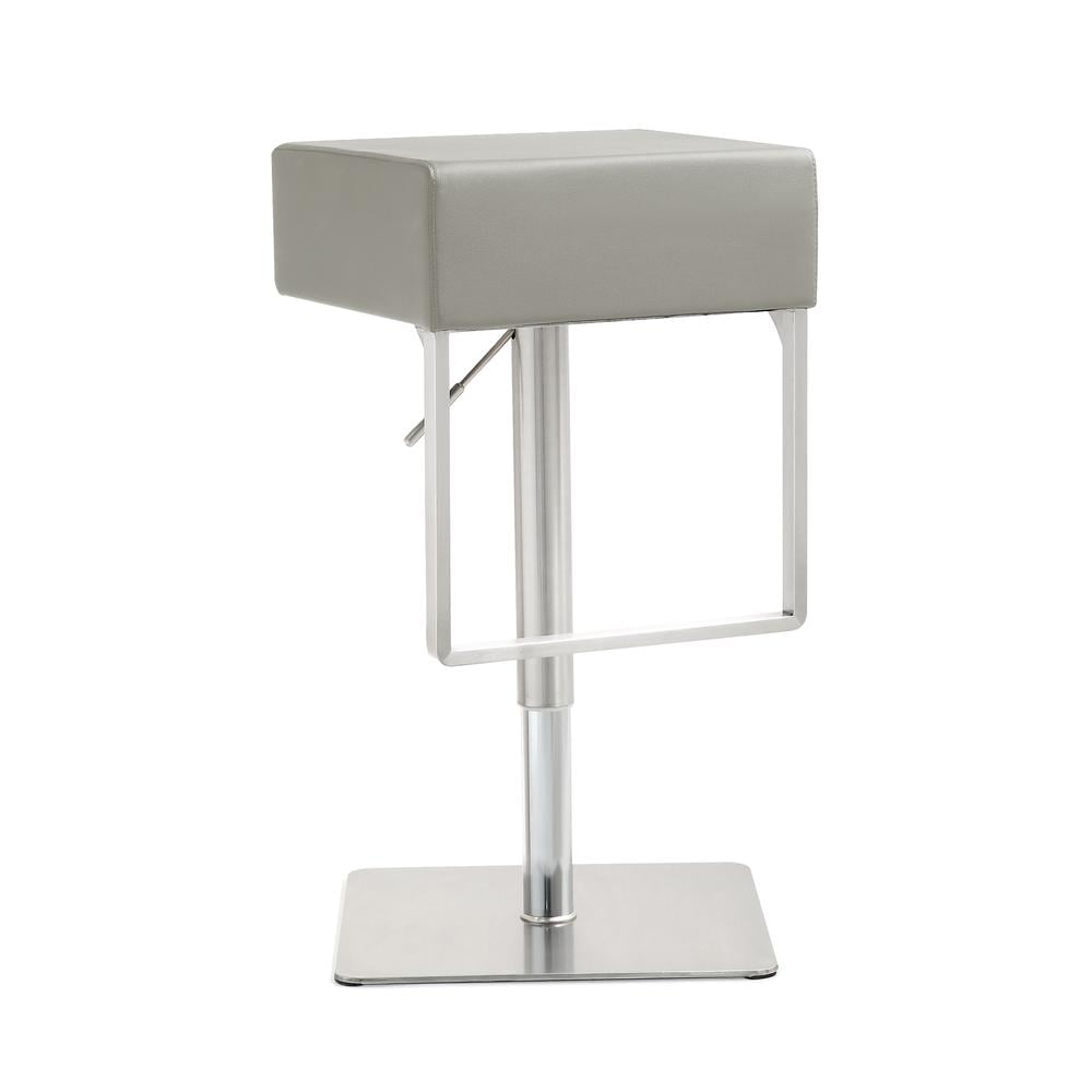 TOV Furniture Seville Light Grey Steel Barstool