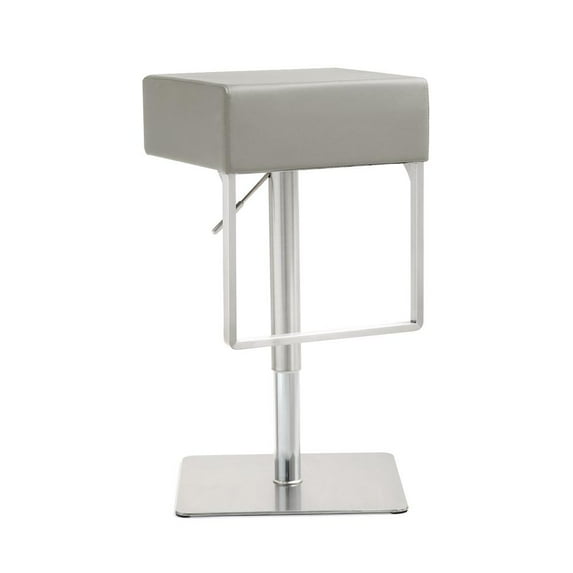 TOV Furniture Seville Light Grey Steel Barstool