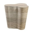 thumbnail image 1 of Slab Faux Travertine Short Side Table, 1 of 6