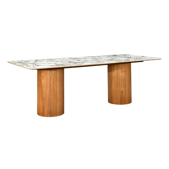 TOV Furniture Tamara Marble Ceramic Rectangular Dining Table