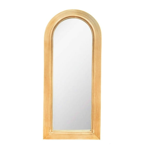 TOV Furniture Tanya Natural Rattan 70" Floor Mirror