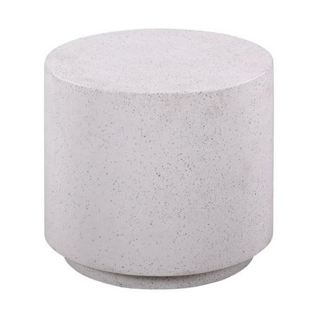 TOV Furniture Terrazzo Round Light Speckled Concrete Side Table