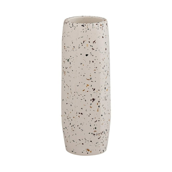 TOV Furniture Terrazzo White Concrete Vase - Medium Skinny