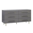thumbnail image 1 of TOV Furniture Trident Grey 6 Drawer Dresser, 1 of 8