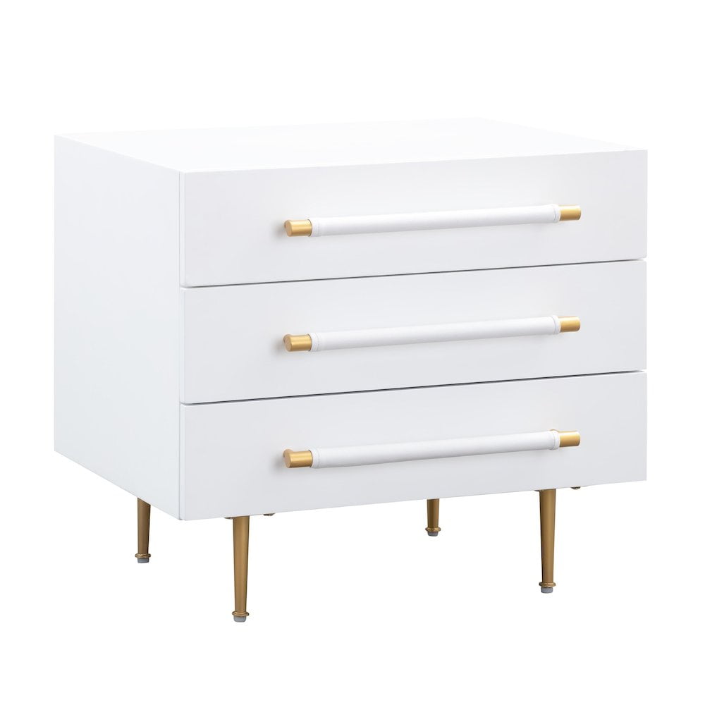 TOV Furniture Trident White Nightstand