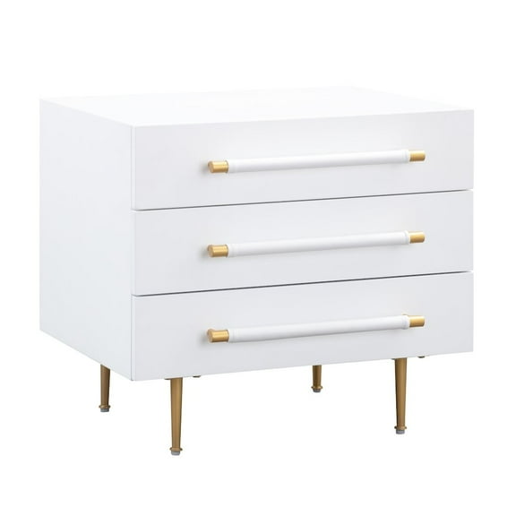 TOV Furniture Trident White Nightstand