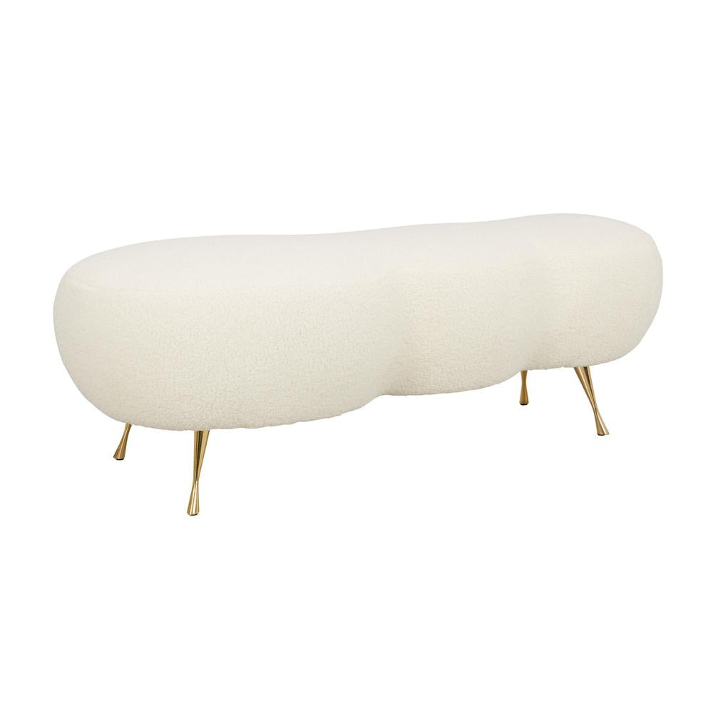 Alessia Contemporary Beige Metal Queen Headboard with Spindle Detail