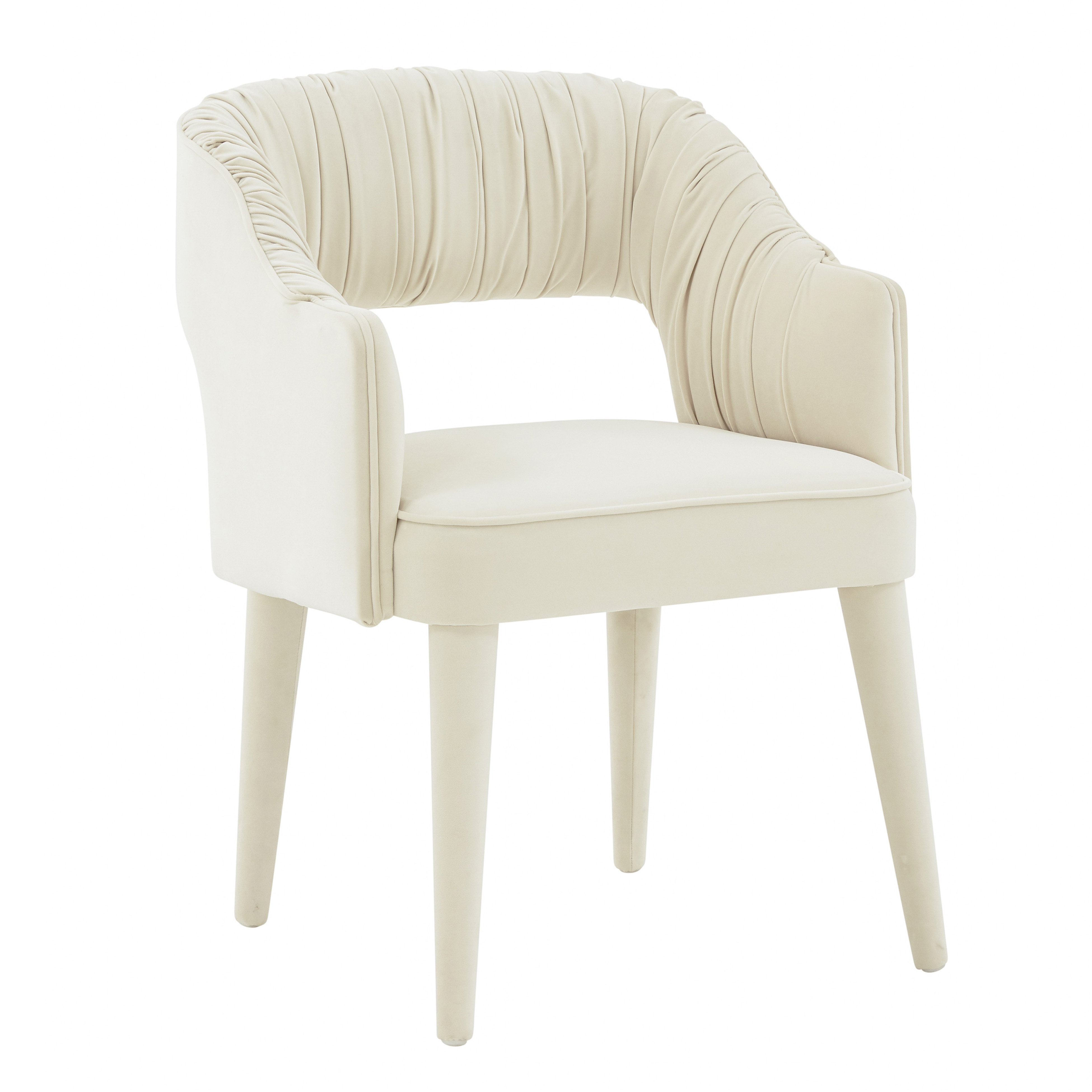 TOV Furniture Zora Cream Velvet Dining Chair - image 1 of 5