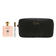 TOVA Halo Eau de Parfum Gift Set for Women   3.4 fl oz Perfume + 0.33 fl oz Travel Spray + Cosmetic Bag   Floral Gourmand Fragrance