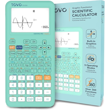 TOVO Scientific Calculator with Graphic Functions for Students, Graphing Calculators with Multiple Modes for High School or College Courses, Calculadora Cientifica, TS-259 Tiffany