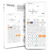 آلة حاسبة علمية TOVO مع وظائف رسومية، وأوضاع متعددة مع وظائف 360 وشاشة كبيرة، وواجهة مستخدم بديهية للمبتدئين والمدارس الثانوية والدورات المتقدمة، TS259