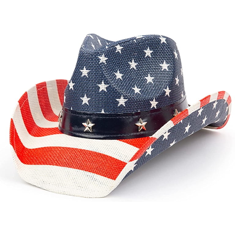 TOVOSO American Flag Cowboy Cowgirl Hat with Shape-It Brim  display picture 1