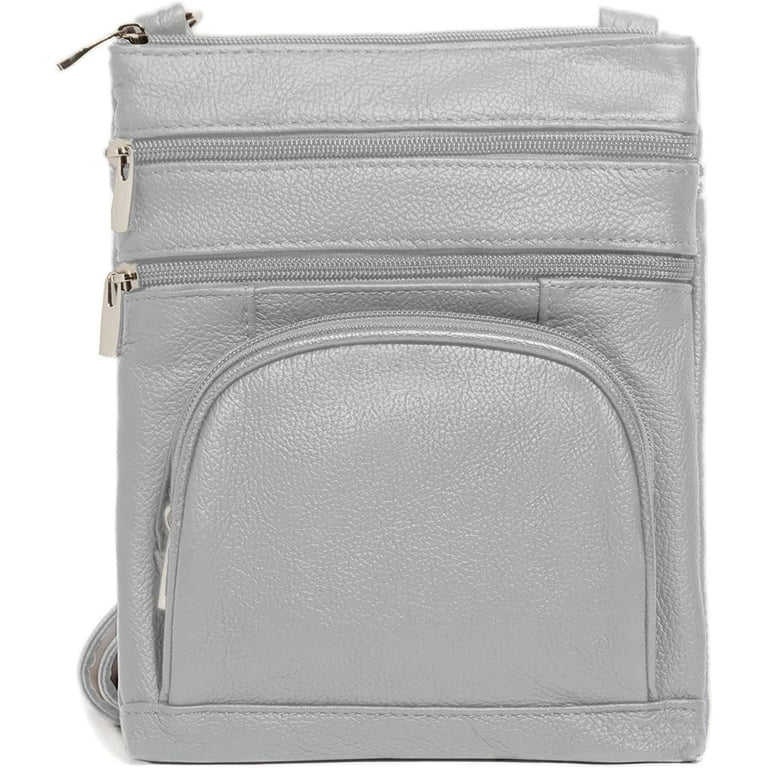 TOVOSO Crossbody Bag for Women, Genuine Leather Multi-Pocket Purse