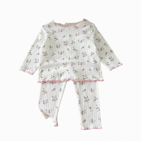 TOWED22 2 Piece Baby Pajamas Boy Girl Boys Girls Pajamas Pjs Toddler 2 Piece Sleepwear Kids Winter Clothes Set 3 6 9 12 18 24 Months 2 3 4 5 6 7 8 9 Years(Pink,3-4 Y)