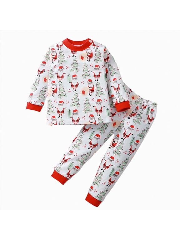 2 Piece Baby Pajamas Boys Girls Pajamas Pjs Toddler 2 Piece Sleepwear Kids Winter 3 6 12 18 24 Months 3T 4T 5T 6T Clothes Set,5-6 Y