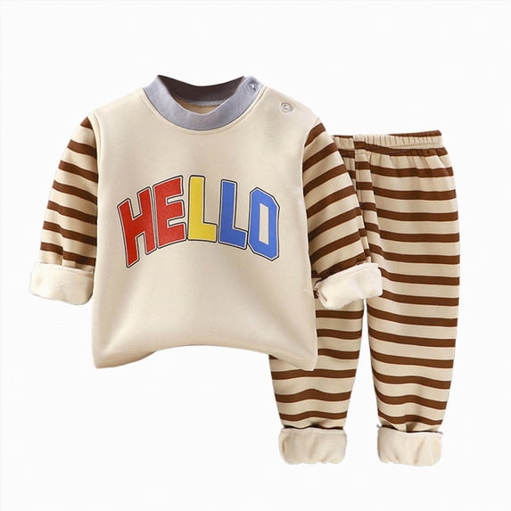 TOWED22 2 Piece Boys Girls Pajamas Toddler Kids Pajamas Cars Kids Pj's Long Sleeve Sleepwear Clothes Set Outfits Kids Pajamas 3 6 9 12 18 24 Months 2t 3t 4t 5t 6t 7t 8t 9t(Coffee,7-8 Y)